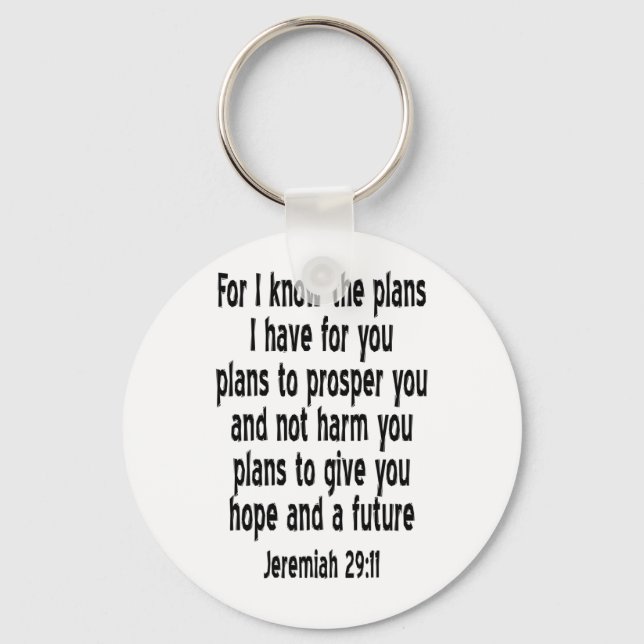 Jeremiah 29:11 schlüsselanhänger (Vorderseite)