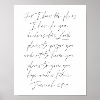 Jeremiah 29:11 Script Poster
