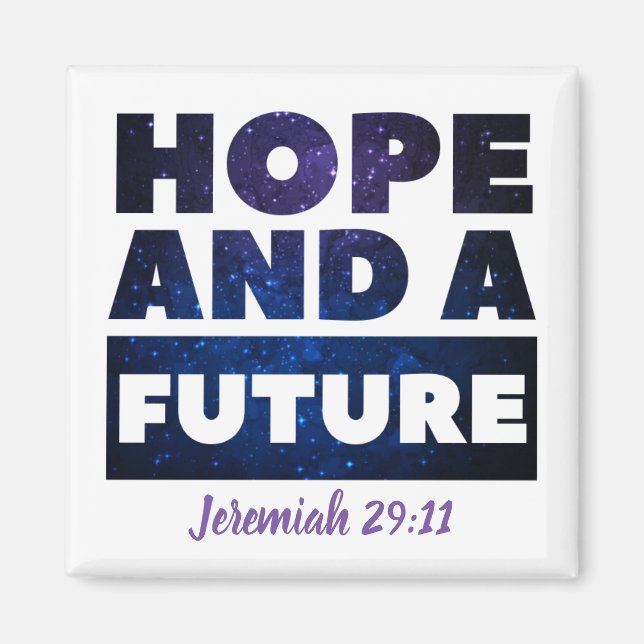 Jeremiah 29:11 Square Magnet (Vorne)