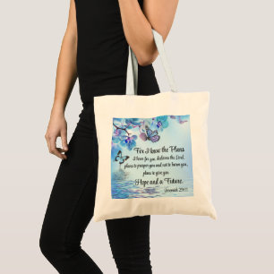 Jeremiah 29:11 Tropische Orchideen Butterfly Bibel Tragetasche