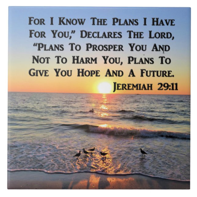 JEREMIAH 29:11 UHR FLIESE (Vorderseite)