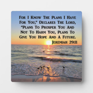 JEREMIAH 29:11 UHR FOTOPLATTE