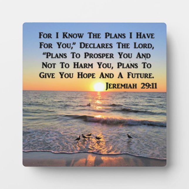 JEREMIAH 29:11 UHR FOTOPLATTE (Vorderseite)