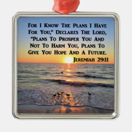JEREMIAH 29:11 UHR ORNAMENT AUS METALL