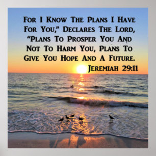 JEREMIAH 29:11 UHR POSTER