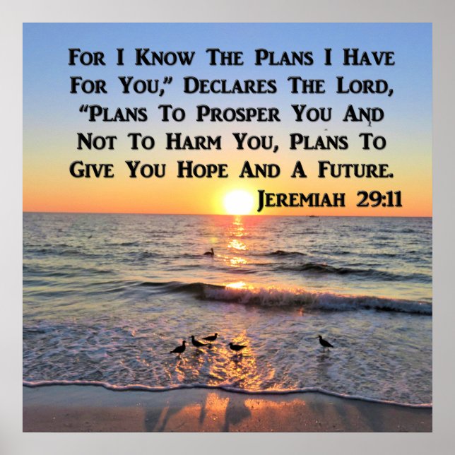 JEREMIAH 29:11 UHR POSTER (Vorne)