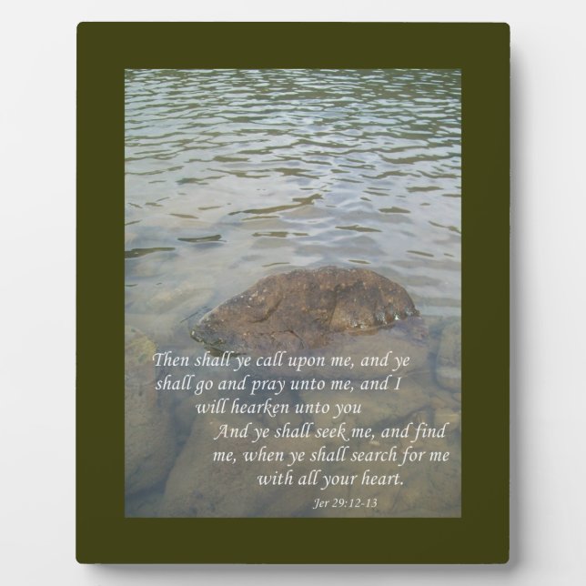 Jeremiah 29:12-13 fotoplatte (Vorderseite)
