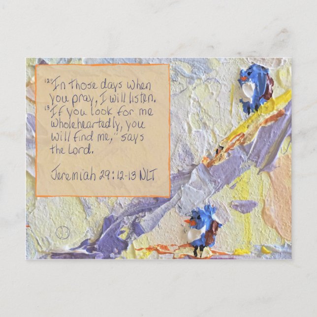 Jeremiah 29:12-13 postkarte (Vorderseite)