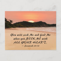 Jeremiah 29:13 Seek Me with all Your Heart Bible