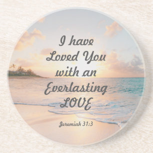 Jeremiah 31:3 Ich habe dich geliebt, Bibel Ocean S Getränkeuntersetzer