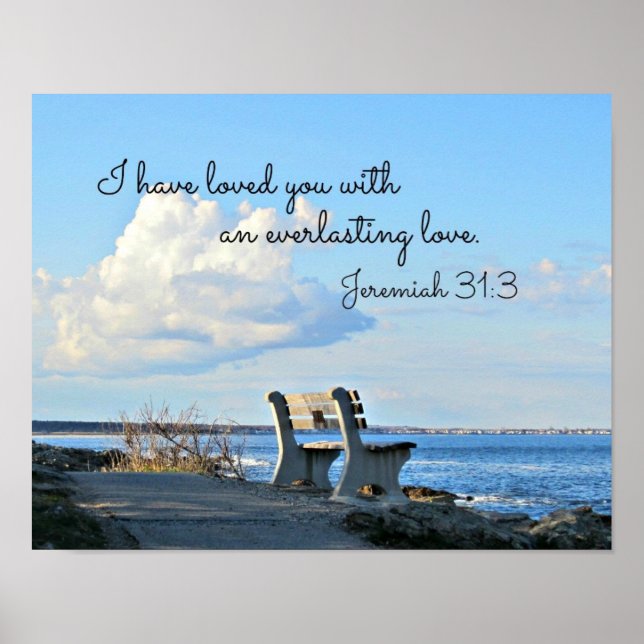 Jeremiah 31:3 Ich habe dich mit einem immerwährend Poster (Vorne)