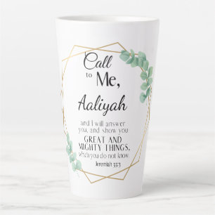 Jeremiah 33:3 Anruf an mich persönlich Milchtasse