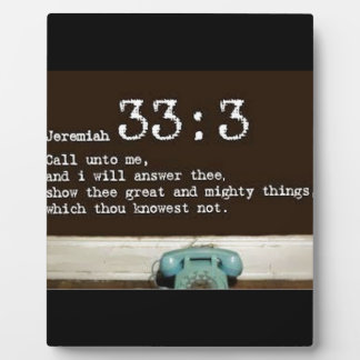 Jeremiah 33:3 fotoplatte