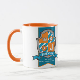 Jeremiah Buchstabe J Wappen orange Name Bedeutung  Tasse