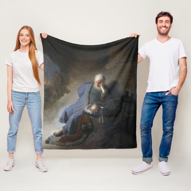 Jeremiah Lamenting über den Fall Jerusalems, Rembr Fleecedecke (Beispiel)