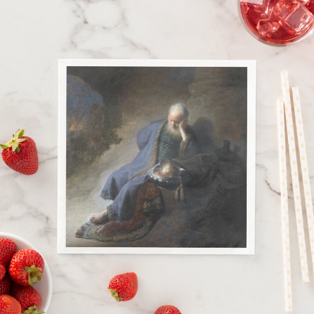 Jeremiah Lamenting über den Fall Jerusalems, Rembr Serviette (Beispiel)