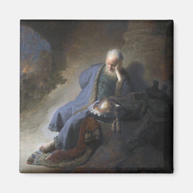 Jeremiah Zerstörung Jerusalem Bibel Rembrandt Magnet (Vorne)