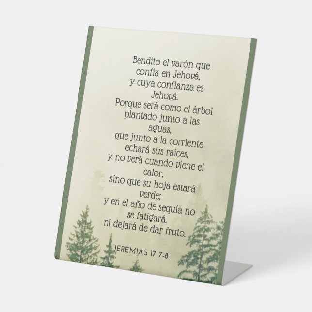 Jeremias 17:7-8 sockelschild (Vorderseite)