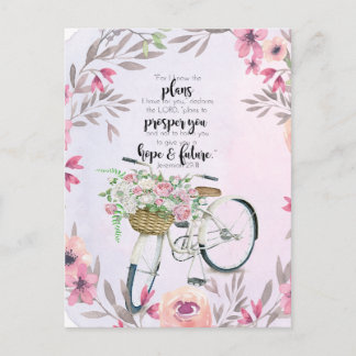 Jeremias-29:11 inspirierend Fahrrad Postkarte
