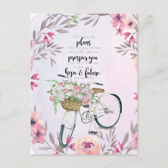 Jeremias-29:11 inspirierend Fahrrad Postkarte (Vorderseite)
