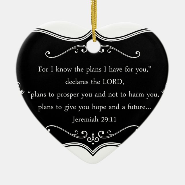 Jeremias-29:11 kundenspezifisches christliches keramik ornament (Vorne)