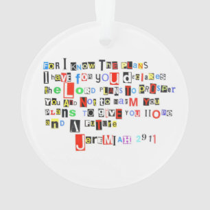 Jeremias-29:11 Lösegeld-Anmerkung Ornament