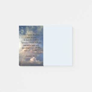Jeremias-29:11 Regenbogen-Bibel-Vers Post-it Klebezettel