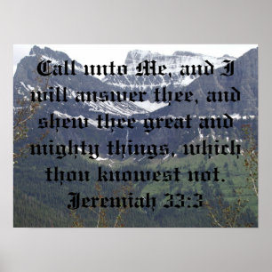 Jeremias-33:3plakat Poster