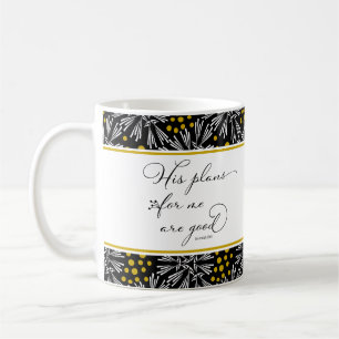 Jérémie 29:11 Mug Motif noir et or