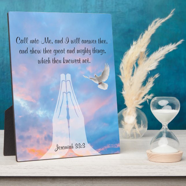 Jérémie 33:3 Plaque (Côté)