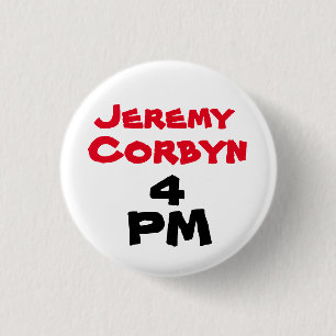 "Jeremy Corbyn 4 Knopf-Abzeichen P.M." Button