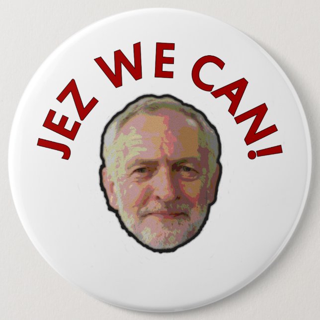 Jeremy Corbyn "Jez können wir" Abzeichen Button (Vorderseite)