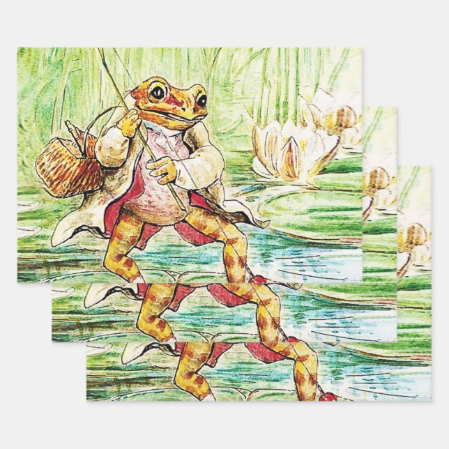 “Jeremy Fisher Catches a Fish” by Beatrix Potter Geschenkpapier Set (Set)