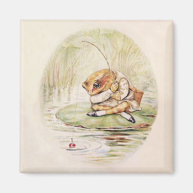 "Jeremy Fisher on a Lilypad" von Beatrix Potter Magnet (Vorne)