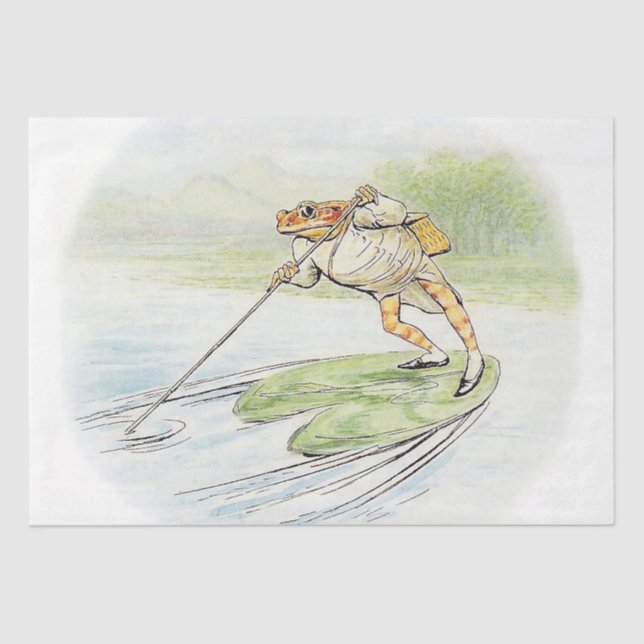 Jeremy Fisher Poles auf einem Lily Pad Seidenpapier (Vorderseite)