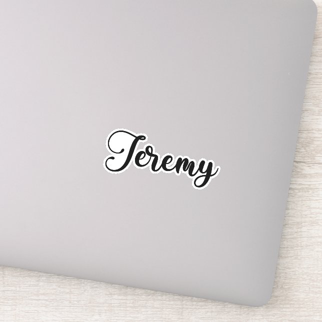 Jeremy Name - Handgeschriebene Kalligrafie Aufkleber (Detail)