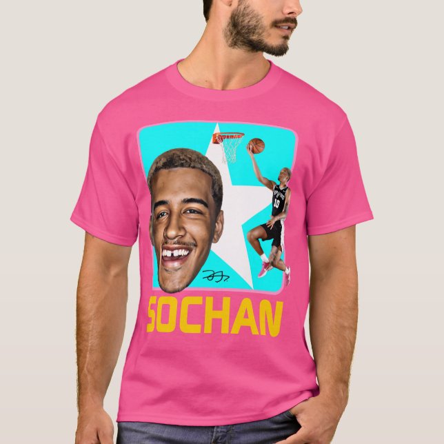 Jeremy Sochan Retro T-Shirt (Vorderseite)