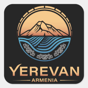 Jerewan Armenien Quadratischer Aufkleber