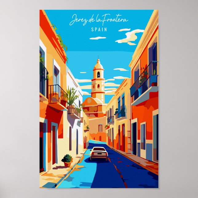 Jerez de la Frontera Spanien Vintage Poster (Vorne)