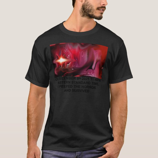 jerma985 I PEEPED THE HORROR AND SURVIVED Premium  T-Shirt (Vorderseite)