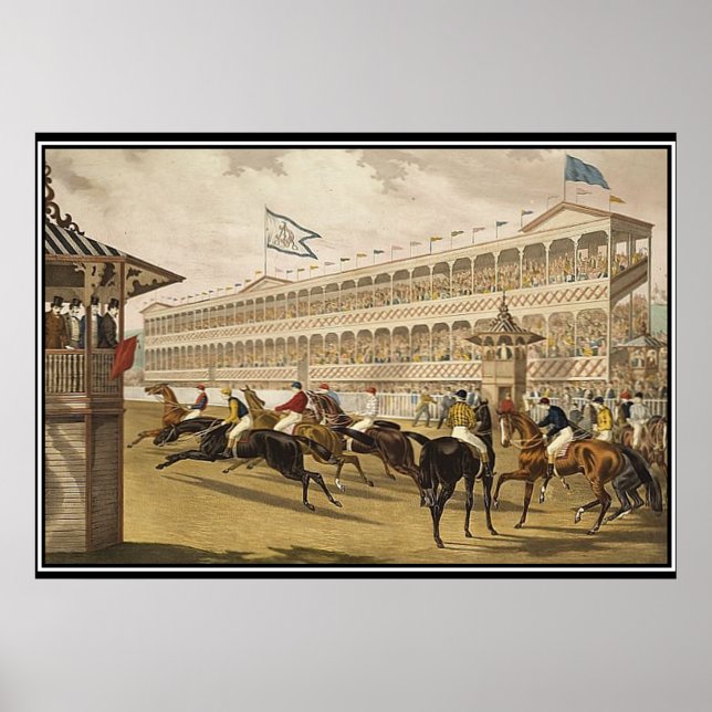 Jerome Park Race 1868 Vintage Poster (Vorne)