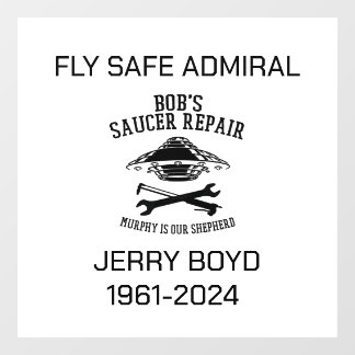 Jerry Boyd Window Cling Fensteraufkleber