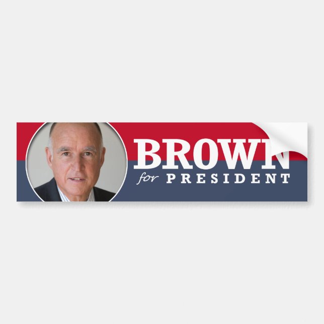 JERRY BROWN 2016 AUTOAUFKLEBER (Vorne)