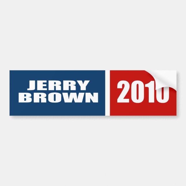 JERRY BROWN FÜR GOUVERNEUR AUTOAUFKLEBER (Vorne)