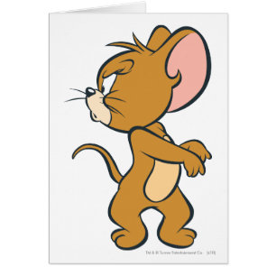 Jerry, der zurück gestört schaut