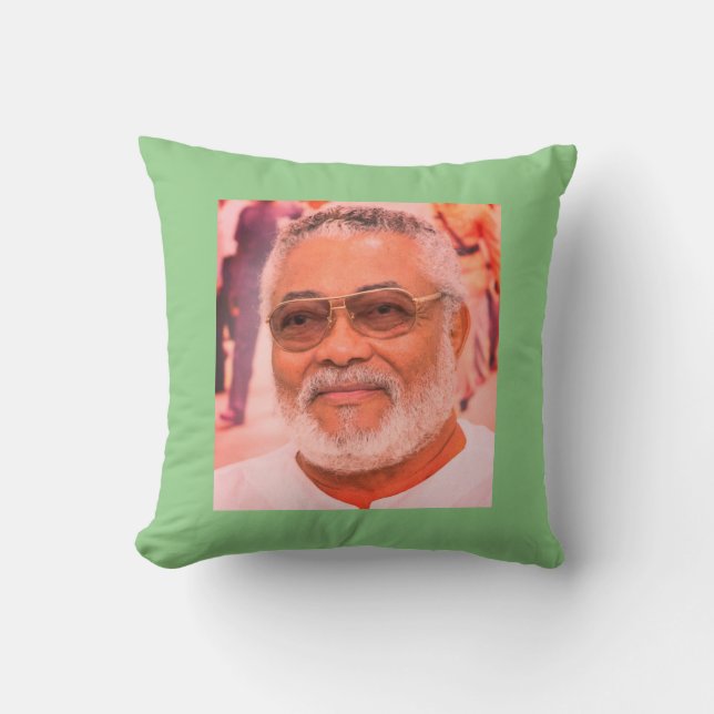 Jerry Rawlings, J.J. Rawlings, Präsident von Ghana Kissen (Vorderseite)