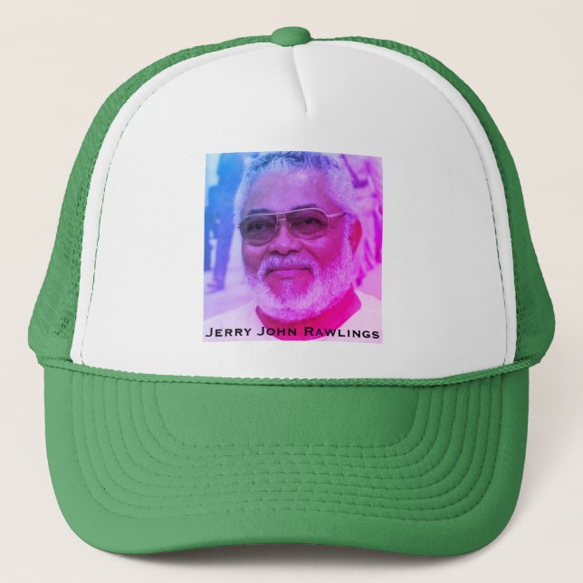Jerry Rawlings, J.J. Rawlings, Präsident von Ghana Truckerkappe (Vorderseite)