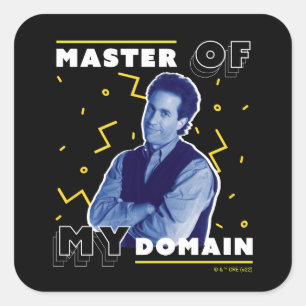 Jerry Seinfeld Master of My Domain Quadratischer Aufkleber