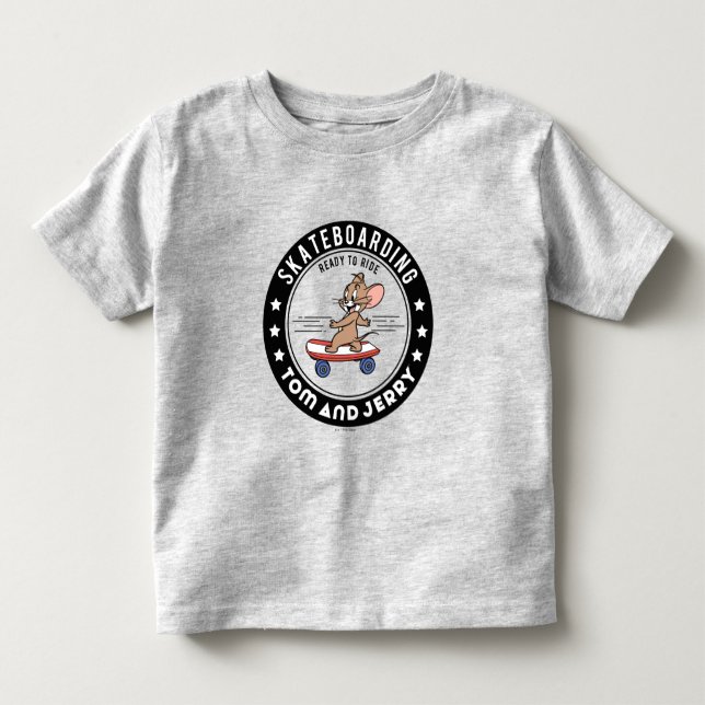 Jerry Skateboarding - Reitbereit Kleinkind T-shirt (Vorderseite)