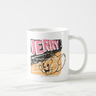 Jerry stellen auf Käse gegenüber Kaffeetasse